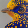 Blue and Gold Bird Handmade Acrylic Original Painting
