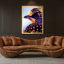 Blue and Gold Bird Handmade Acrylic Original Painting