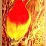 Flame Bowerbird - Handmade Acrylic Original Painting