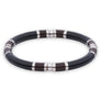 Xtinctio Stretch Bangle comfortable, timeless and chic Hand made in Italy by a 3rd generation Goldsmith Triple dipped Palladium and enamel Imbued with the spirit of the animal it represents and serving as a constant reminder that in this age of extinction, we are all connected to every living thing. Imbued with the spirit of the Rainforest Imbued with the spirit of the endangered Rhinoceros