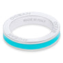 Xtinctio - Hand made in Italy by a 3rd generation Goldsmith. Eco conscious white Bronze and turquoise enamel. 50% of all profits go towards protecting the most endangered species on the planet earth.