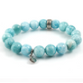 Xtinctio - Bracelet This Amazonite Stretch Beaded Bracelet is eco conscious, fun, durable and lovingly hand made it represents our commitment to protect the Ocean. 50 % of all profits go to support the protection of endangered species and their environments.