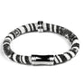 Highly Durable, Comfortable, Fun and well made . Eco-conscious linen/cotton blend RHINO HOPE bracelet is hand made.  Easy on, easy off magnetic clasp. Each color represents White and Black Rhino species