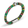 Highly Durable, Comfortable, Fun and well made . Eco-conscious linen/cotton blend HOPE bracelet is lovingly hand made in the USA and UK. Easy on, easy off magnetic clasp. Engraved with our logo serving as a constant reminder that in this age of extinction, we are all connected to every living thing. Our partner in Rainforest Conservation is Rainforest Conservation Trust.