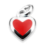 Xtinctio - This Necklace eco conscious, timeless represents love and compassion for these wonderful creatures, Wildlife Heart shaped Pendant 925 sterling silver with enlayed red enameled 925 sterling  necklace, representing our commitment to protecting this critically endangered cornerstone species.   Xtinctio - For The Survival Of The Species -