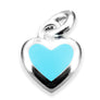 Xtinctio - This Necklace eco conscious, timeless represents love and compassion for these wonderful creatures, Ocean Heart shaped Pendant 925 sterling silver with enlaid enameled 925 sterling  necklace, representing our commitment to protecting this critically endangered cornerstone species.   Xtinctio - For The Survival Of The Species -