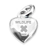 Xtinctio - This Necklace eco conscious, timeless represents love and compassion for these wonderful creatures, Wildlife Heart shaped Pendant 925 sterling silver with enlayed red enameled 925 sterling  necklace, representing our commitment to protecting this critically endangered cornerstone species.   Xtinctio - For The Survival Of The Species -