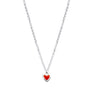 Xtinctio - Extinction, love , creatures , wildlife,deforestation This Necklace eco conscious, timeless represents love and compassion for these wonderful creatures, Wildlife Heart shaped Pendant 925 sterling silver with enlayed red enameled 925 sterling  necklace, representing our commitment to protecting this critically endangered cornerstone species.   Xtinctio - For The Survival Of The Species -