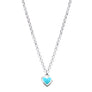Xtinctio - This Necklace eco conscious, timeless represents love and compassion for these wonderful creatures, Ocean Heart shaped Pendant 925 sterling silver with enlaid enameled 925 sterling  necklace, representing our commitment to protecting this critically endangered cornerstone species.   Xtinctio - For The Survival Of The Species -