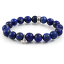 Lapis Lazuli Stretch Beaded and S925 hardware Bracelet