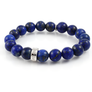 Lapis Lazuli Stretch Beaded and S925 hardware Bracelet