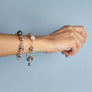 Silver Charm Bracelet with Labradorite 12mm Gemstone