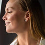 Leaf Earrings 925 Silver and Chalcedony