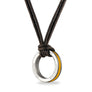 Xtinctio - Necklace Amulet individually hand forged in Italy from White Bronze and orange Etruscan Enamel in honor of the critically endangered Orangutan.  Eco friendly cotton linen blend waxed cord sourced in Italy.