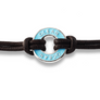 xtinctio - Individually hand forged in Italy from White Bronze and Turquoise Etruscan Enamel in honor of the Ocean. Eco friendly cotton linen blend waxed cord sourced in Italy