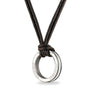 Xtinctio - necklace Amulet individually hand forged in Italy from White Bronze and white Etruscan Enamel in honor of the endangered Polar Bear.  Eco friendly cotton linen blend waxed cord sourced in Italy.