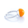 Xtinctio - This Etruscan Sphere ring is Hand Made in Italy by a 3rd generation Goldsmith.  Eco conscious 925 Silver and enamel. Imbued with the spirit of the orangutan
