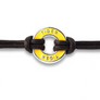 xtinctio - cord bracelet Individually hand forged in Italy from White Bronze and yellow Etruscan Enamel in honor of the critically endangered Tiger.  Eco friendly cotton linen blend waxed cord sourced in Italy.