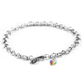 925 Sterling silver Rainbow Heart charm bracelet representing your commitment to protecting these critically endangered species and their habitats. 50% of all profits are donated to organizations that protect endangered species and their habitats. Xtinctio - For The Survival Of The Species