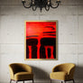 Stonehenge Mystery’s Red - Handmade Acrylic Original Painting