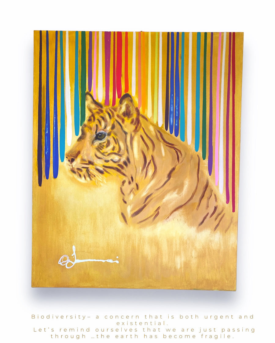 Tiger Acrylic Handmade Original Painting