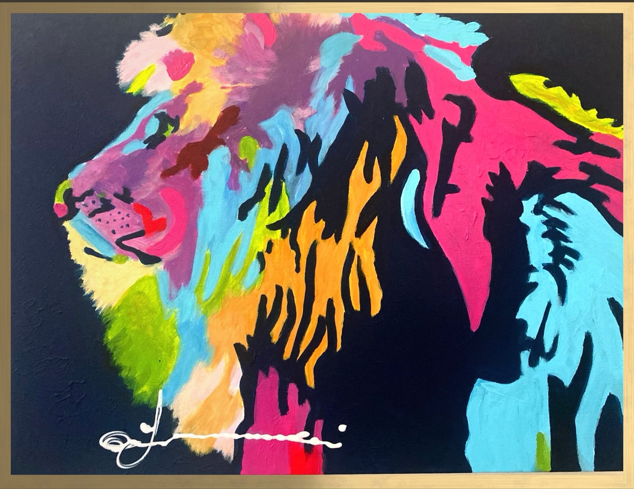 Lion - Handmade Acrylic Original Painting