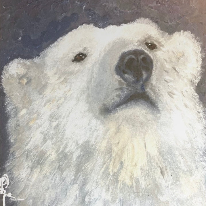Polar Bear - Handmade Acrylic Original Painting