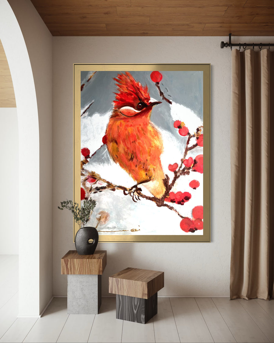 Bird of the Enchanted Forest Handmade - Acrylic Original Painting