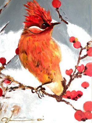 Bird of the Enchanted Forest - Handmade Acrylic Original Painting