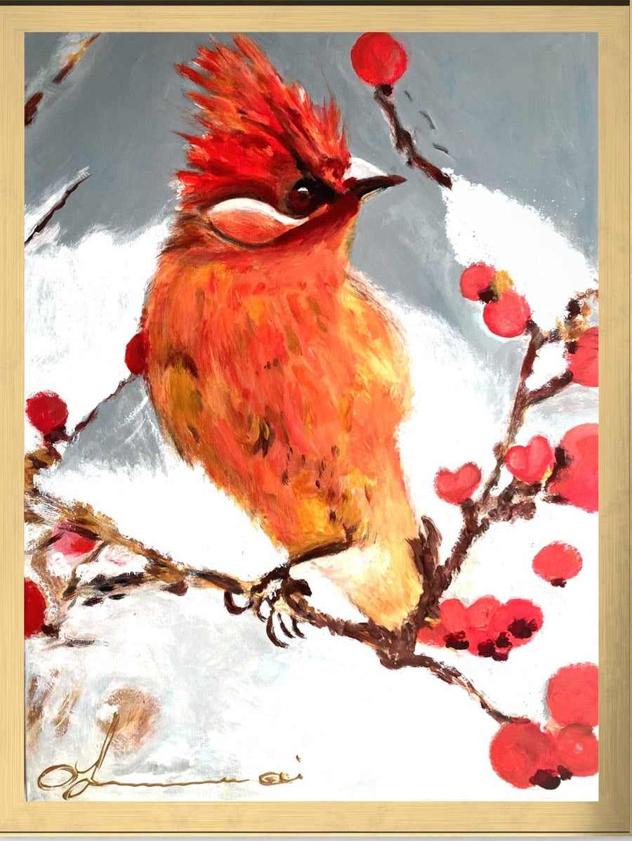 Bird of the Enchanted Forest Handmade - Acrylic Original Painting