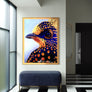 Blue and Gold Bird Handmade Acrylic Original Painting