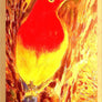 Flame Bowerbird - Handmade Acrylic Original Painting