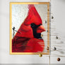 Cardinal Bird - Handmade Acrylic Original Painting