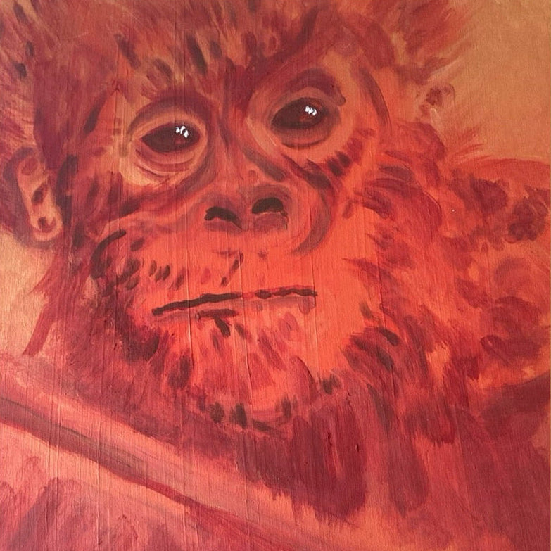Baby Orangutan - Handmade Acrylic Original Painting
