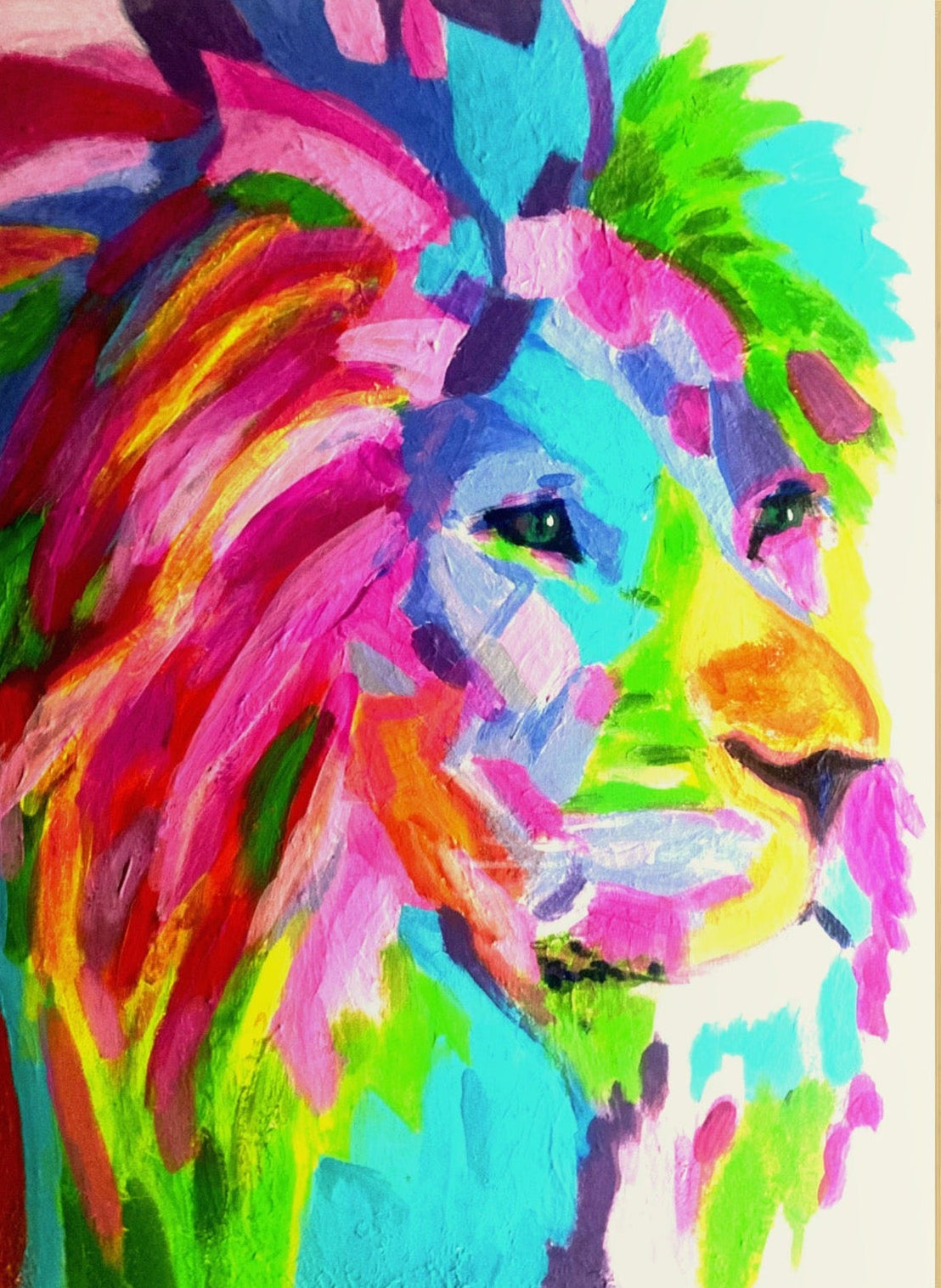 Transgender Lion - Handmade Acrylic Original Painting