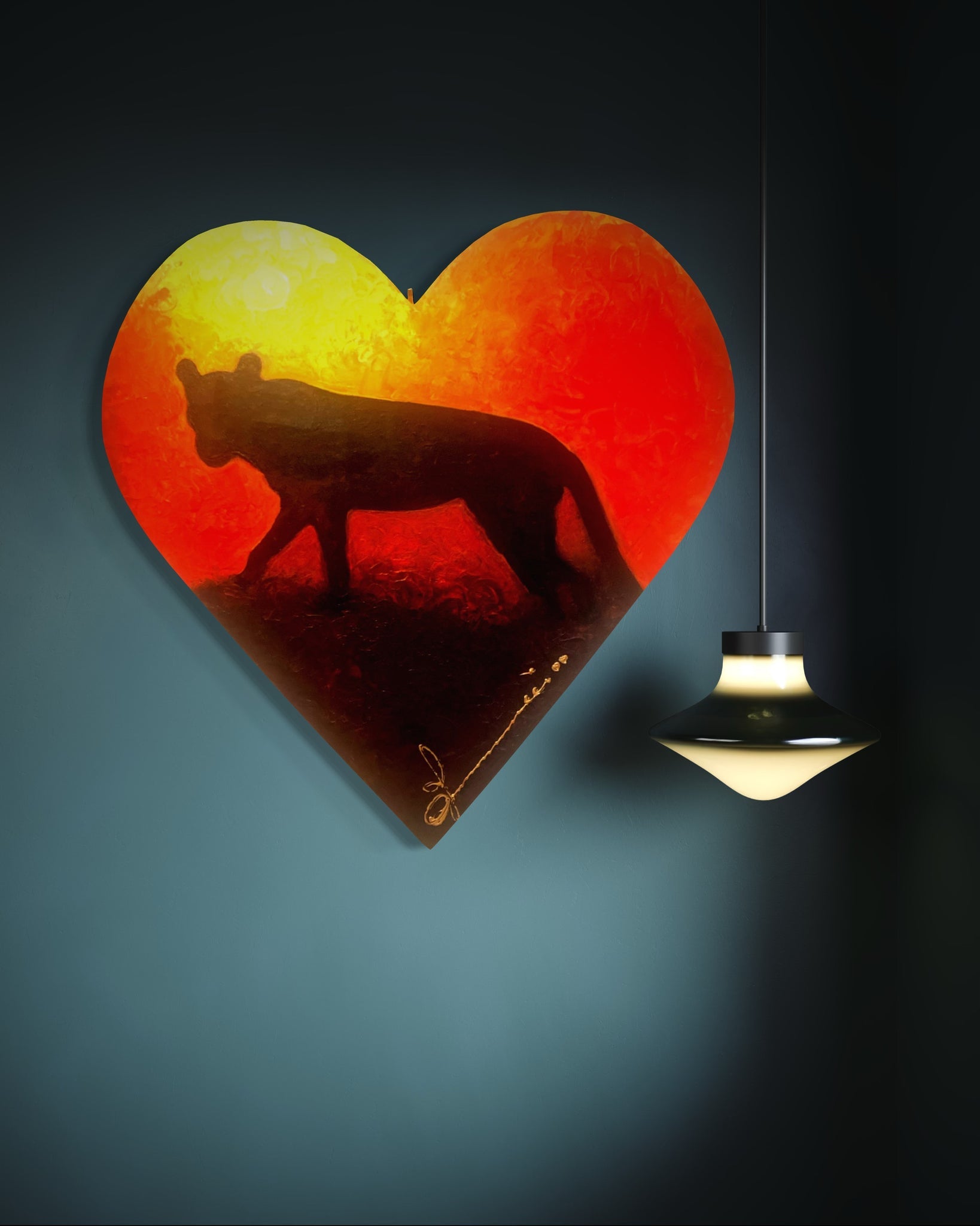 Heart Hunting Leopard - Handmade Acrylic Original Painting