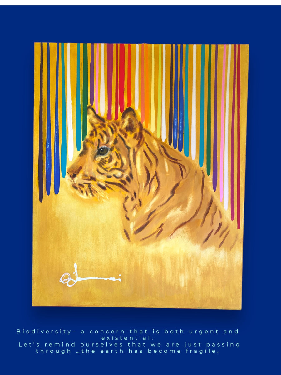 Tiger Acrylic Handmade Original Painting