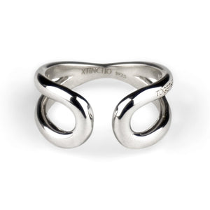 Xtinctio This 'Together Ring' in 925 Sterling Silver is engraved with the word "TOGETHER" that symbolizes our interdependence with everything on earth. It is a positive reminder of our connection to every living thing in this age of extinction.  50% of all profits go towards protecting the most endangered species on the planet earth.   Xtinctio  -For The Survival Of The Species-