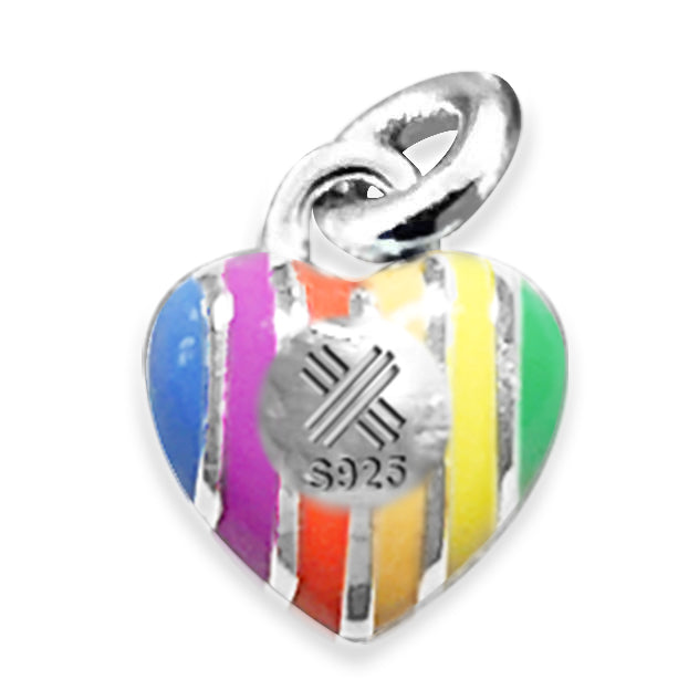 Heart Rainbow Pendant Necklace