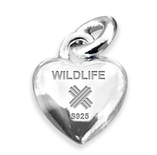 Red Heart Wildlife Charm Bracelet | Sterling Silver